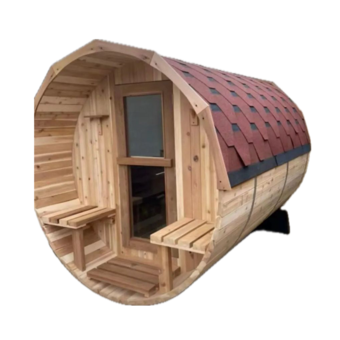 4-Person Cedar Sauna with Porch