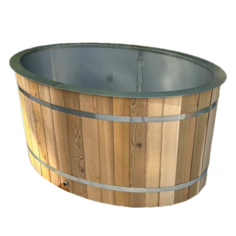 Oval Cedar Cold Plunge With Chiller