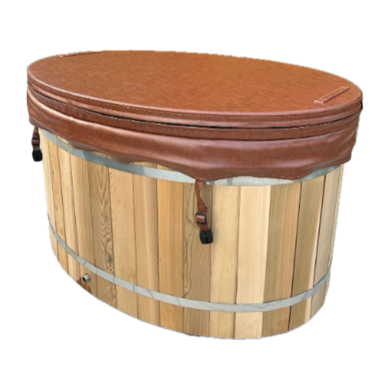 Oval Cedar Cold Plunge With Chiller